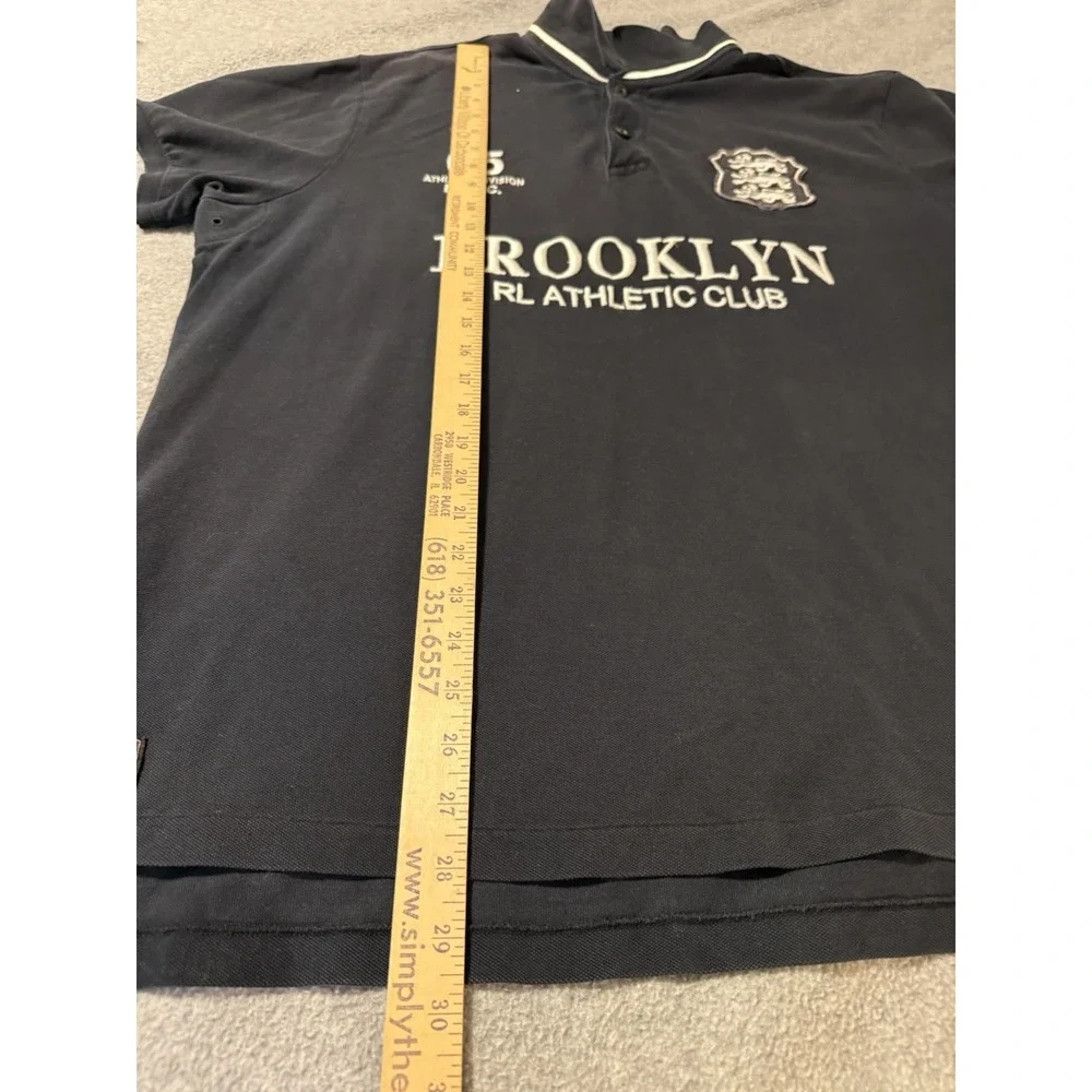 Polo Ralph Lauren Shirt Mens Size 2XL Black Brooklyn Althletic Club #5 Rugby